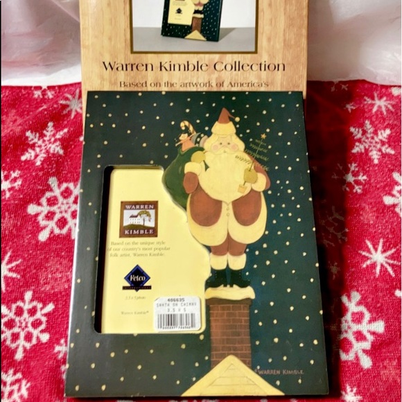 BNIB Warren Kimble Santa On Chimney Frame - Picture 5 of 16